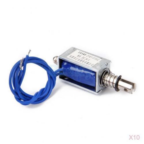 10x dc24v push-pull open frame solenoid actuator electromagnet holding lift 0.3n for sale