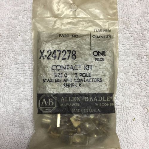 NEW ALLEN BRADLEY CONTACT KIT X-247278 SIZE SZ 0 3 POLE nib