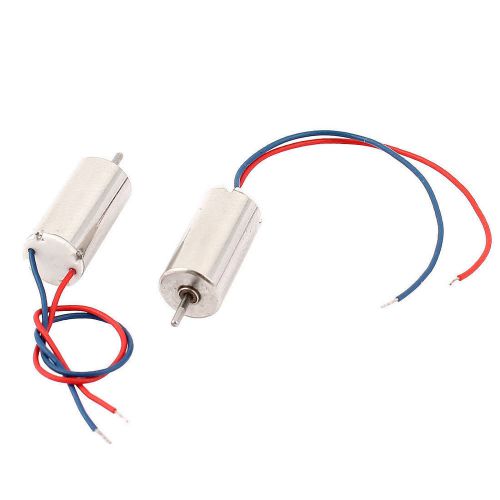 Hot 2 Pcs DC 3.7V 40000RPM Speed Micro Coreless Motor 6mm x 12mm