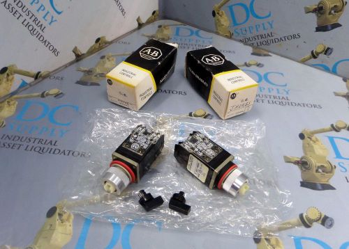 ALLEN BRADLEY 800MR-JX2K SELECTOR SWITCH W/ CONTACT BLOCK 800M-XAS LOT OF 2 NIB