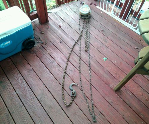 HARRINGTON / CHAIN HOIST 1-1/2 TON  / CF015 .USED.