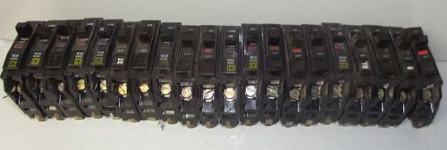 20 Square D Circuit Breakers QOB120 1 Pole 16-20A 2-30A 2-15A Bolt On WARRANTY