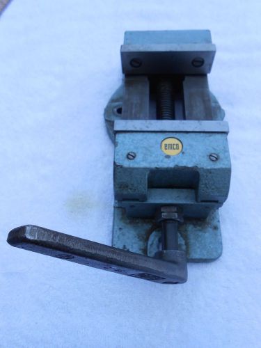 NICE VINTAGE &#034;EMCO&#034; METALWORKING SCREW VISE WITH CRANK HANDLE ~ BENCH MOUNT