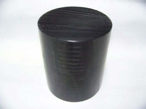 One Piece Delrin Acetal Round Rod Black 5&#034;  Diameter 6&#034; Length