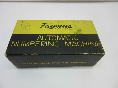 VINTAGE FAYMUS JUNIOR AUTOMATIC NUMBERING MACHINE JAPAN