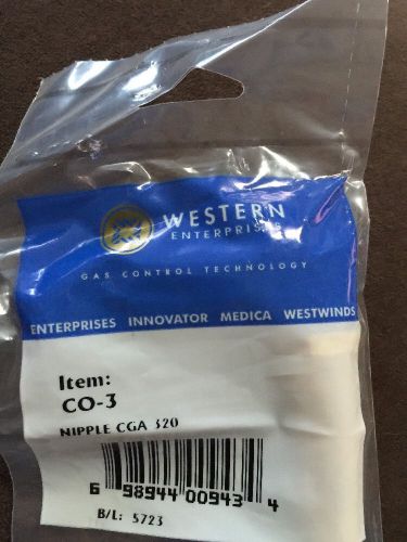 Western Enterprises B/L  CO-2 Nut CGA, CO-3 Nipple CGA, And CO-6 Set