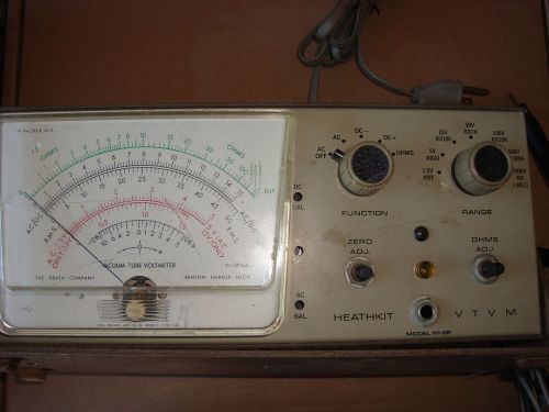 HEATHKIT VACUUM TUBE VOILTMETER MODEL IM-2B w/test probes