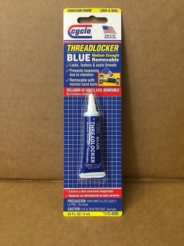 Genuine Cyclo Nut and Bolt Blue Threadlocker Removable Medium Strength C-920 6ML