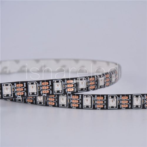 5M 60LEDs/m WS2812B 5050 RGB SMD Pixel Full Color IP65 LED Strip black FPCB 5V