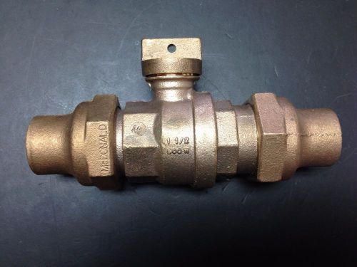 AY McDonald 1-1/2&#034; Flare Curb Ball Valve Part # 5129-112 or 76100 1 1/2 No Lead