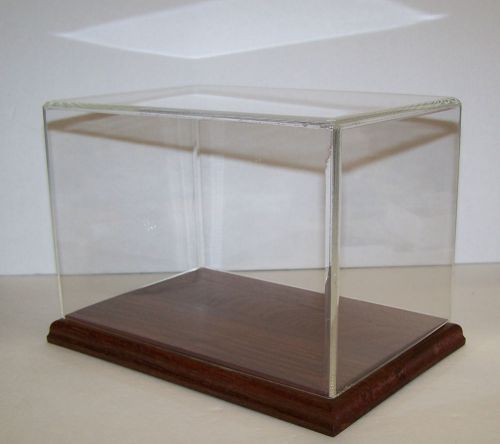 9&#034; x 6&#034; x 6&#034; Acrylic Display Case w/ Lift-Off Top, w/Wood Base