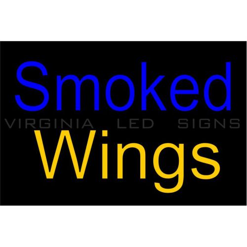 Smoked wings led sign neon looking 30&#034;x20&#034; pizza high quality very bright for sale