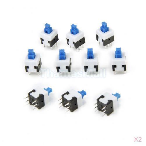 20pcs 6-pin Self-locking Button Switch Button Mini Push Button 25V 1.5A