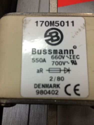 3 Bussman Fuses (170M5011) 550A. 700V.