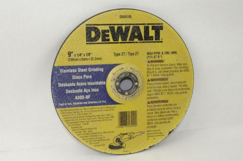 5 piece dewalt type 27 dw8419l 9&#034; x 1/4&#034; x 7/8&#034; stainless steel grinding wheels for sale