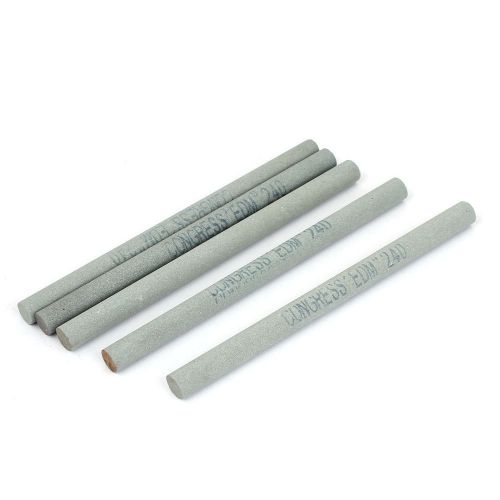 5pcs 240 Grit Abrasives Sharpening Grinding Oil Stone Whetstone Round Stick Rod