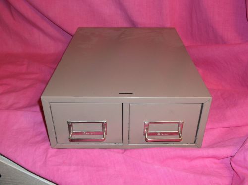 VTG  Steelmaster 2 Drawers  Metal File Card Storage Steel Cabinet +