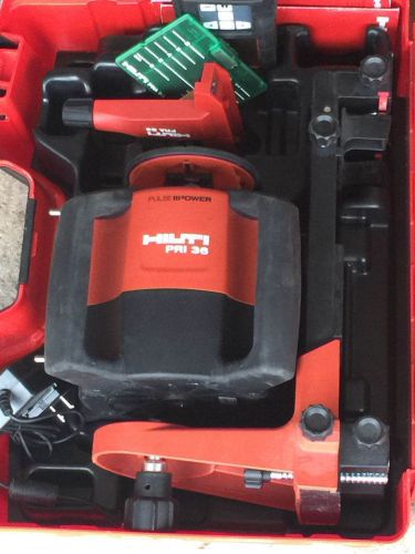 HILTI PRI 36 GREEN BEAM ROTATING LASER LEVEL EXCELLANT CONDITION