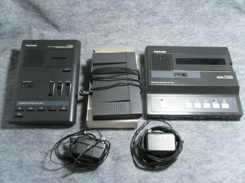 Vtg Olympus T-1000 T-1010 Micro Cassette Transcriber Pearlcorder Japan Lot