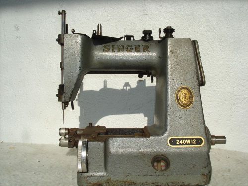 SINGER SINGLE NEEDLE CHAIN STITCH INDUSTRIAL SEWING HAT MACHINE 240W12