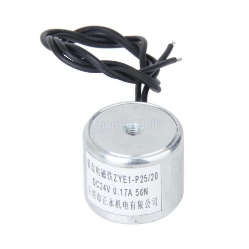 Dc 24v 50n force sucked type holding electromagnet lift solenoid electric magnet for sale
