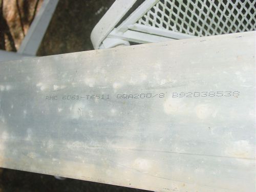 ALUMINUM FLAT STOCK 1/4&#034; BY 6&#034; BY 10 FOOT RMC 6061 T6511 ALUMINUM FLAT BAR