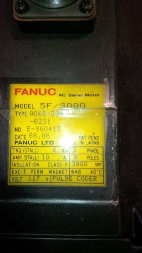 FANUC A06B-0341-B231 SERVO MOTOR 5F 3000