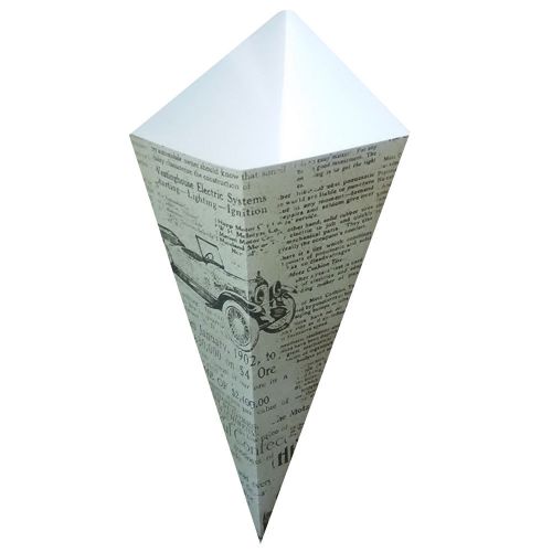 Conetek News Print Food Cone 11.5 inches 100 count box