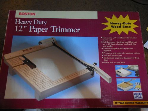 Boston Model 2612 Heavy Duty 12&#034; Guillotine Style Paper Cutter Trimmer