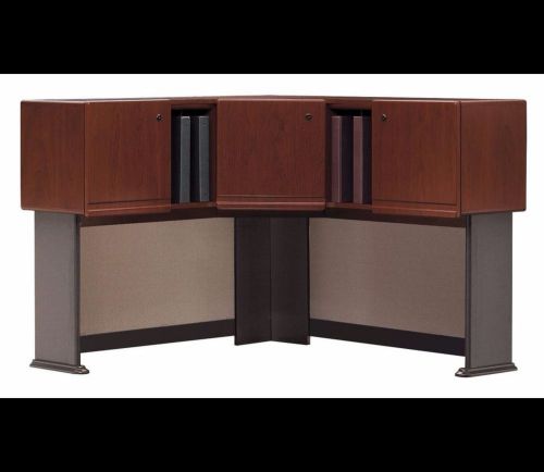 Bush Series A: Corner Hutch for Office Desks, Hansen Cherry Finish - BSHWC14367