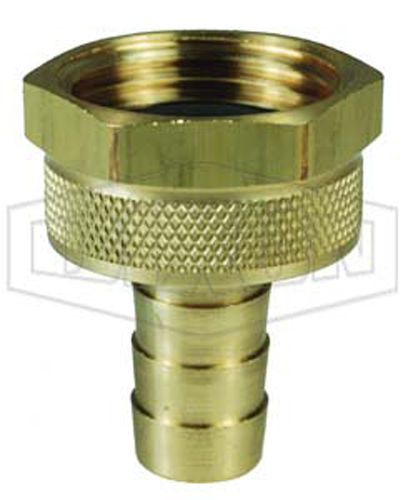 Dixon Brass 5911212C Brass 3/4&#034;-11-1/2 FGHT x 3/4&#034; Hose Barb Shank w/ Swivel Nut