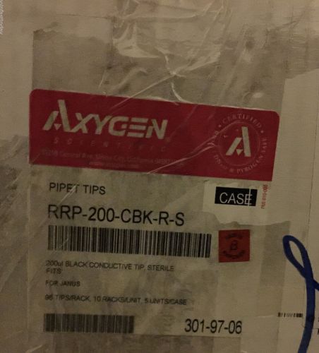 Corning axygen pipet tips rrp-200-cbk-r-s 200ul black conductive tip for janus for sale