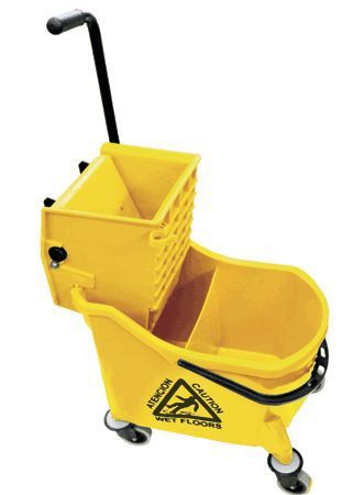 Mop wringer pail,36-qt,side,yl for sale