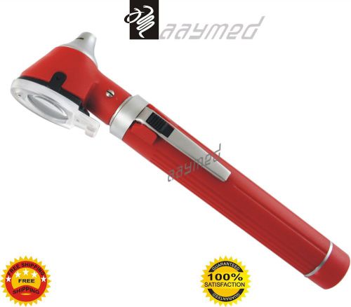 FIberOptic Mini Otoscope Red Color (Diagnostic Set ENT)