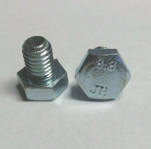 M8 -1.25 x 16mm (FT) Coarse Class 8.8 Hex Cap Screw (Bolt) Zinc Plated Pk 100