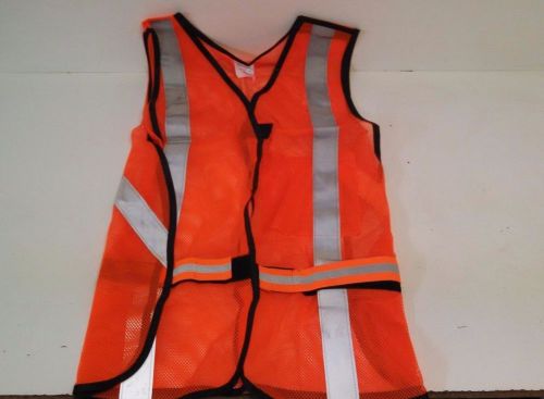 LOT OF (5) NEW OLD STOCK! ORR ORANGE SAFETY VESTS JUMBO