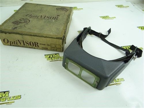 OPTI VISOR OPTICAL GLASS BINOCULAR MAGNIFIER MODEL 3