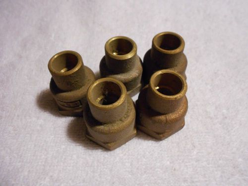 5 Pcs. Copper 3/8 x 1/2 Female Adapter - Reducing - 3/8 Sweat x 1/2 FIP - NEW-A3