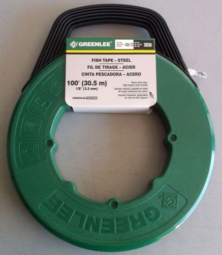 Greenlee 438-10 Steel Fish Tape w/ Case 1/8&#034; X 100&#039; 28256