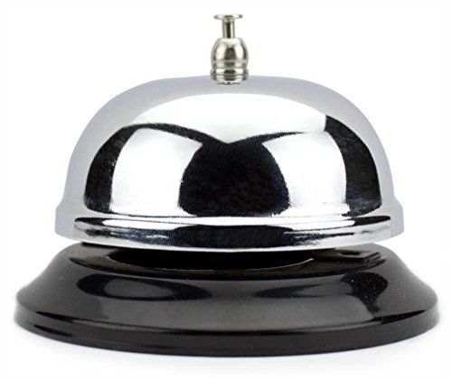 Chrome Service Bell with Black Base by Lansky Office Supplies (10cm) by Lansky