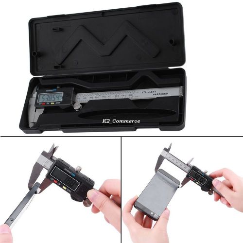 150mm 6&#034; Electronic Digital Stainless Steel Vernier Caliper Measurement K2