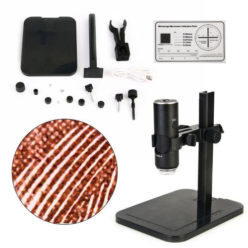 1000x 8 led usb digital microscope endoscope magnifier camera+stand  win te306 for sale