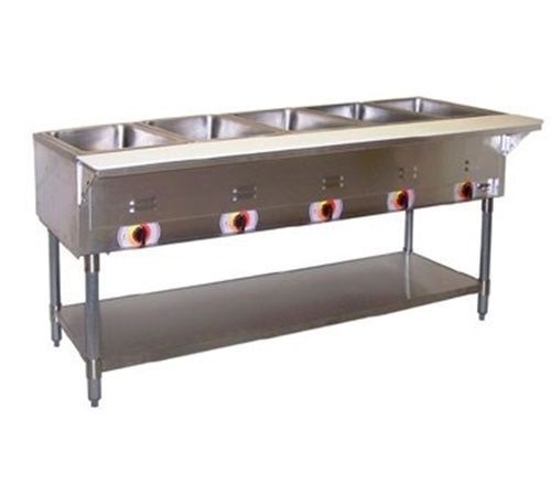 Apw wyott sst-5s champion hot well steam table 5 well sealed well stationary for sale