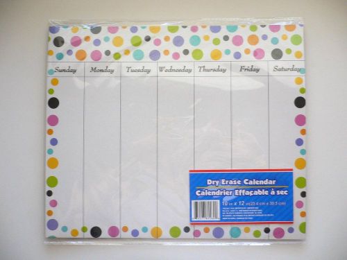 Dry Erase Calendar Note/Message/Planner/Organizer 10&#034; X 12&#034; BN Magnets Included