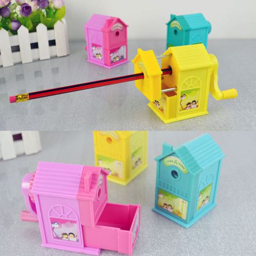 House Shape Hand Crank Manual Pencil Sharpener Stationery Office School Supplies