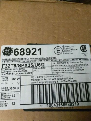 ( Case of 12 ) - GE - 68921 -  F32T8/SPX35/U6/2 FLUORESCENT U SHAPED LAMPS