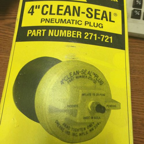 4&#034; Clean-Seal Pneumatic Test Plug Threaded, Cherne, 271-721 Brand New