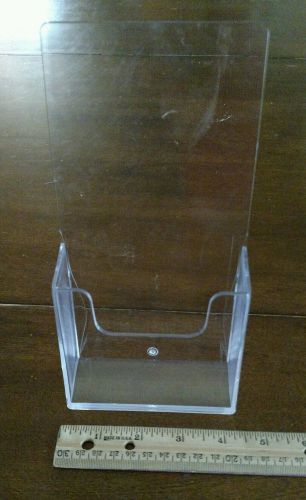 Tri fold Clear Plastic Brochure Holders 12 Pack New