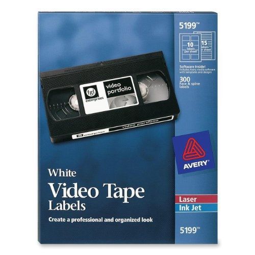 Avery Laser Video Tape Cassette Labels Face and Spine (5199)