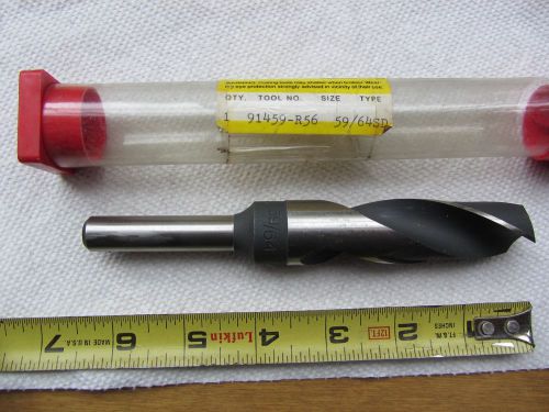 Black &amp; bright s &amp; d precision twist drill 1/2&#034; shank 59/64 hss r56 091459 new for sale